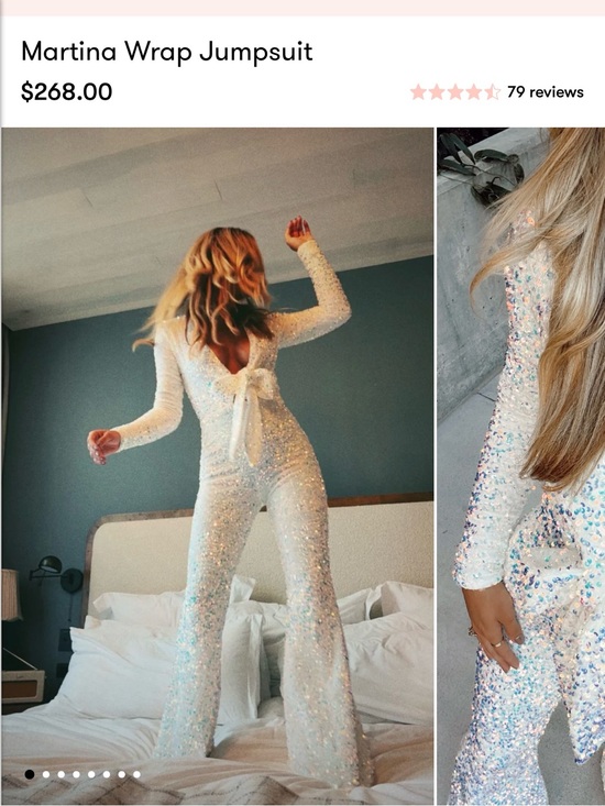 Show Me Your MuMu Pants - Show Me Your MuMu Martina Iridescent Sequin Wrap Jumpsuit